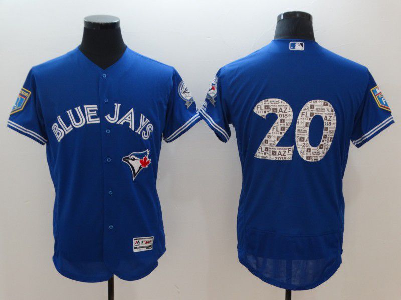 Men Toronto Blue Jays #20 Donaldson Blue Elite Spring Edition MLB Jerseys